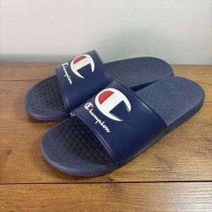 Champion Blue Men’s Slides Size 11 Sandals Slip On